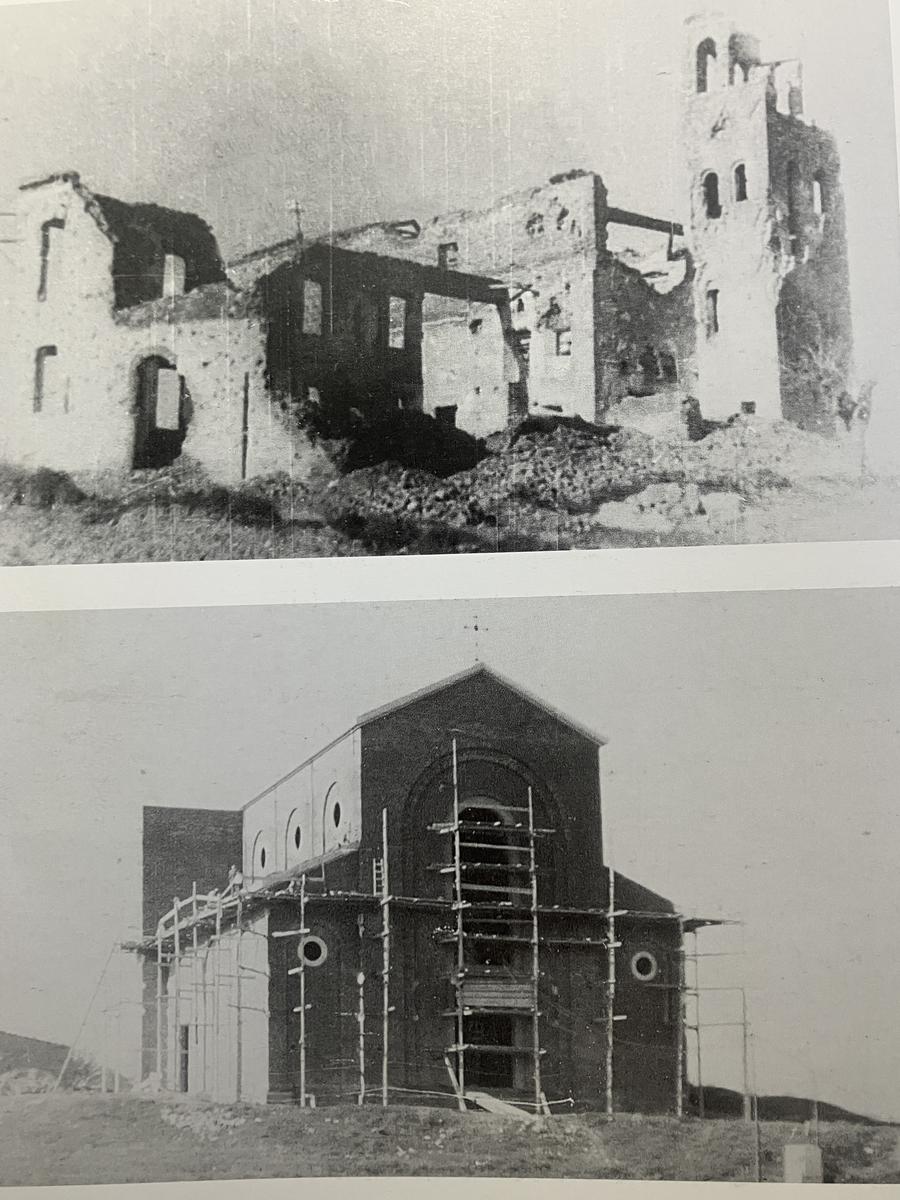 Dalle macerie alla ricostruzione della chiesa